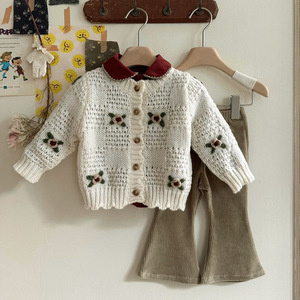 <span class=keywords><strong>Cardigan</strong></span> décontracté au <span class=keywords><strong>crochet</strong></span> pour bébé fait à la main 2025 pour petites filles hiver vêtements d'extérieur pour bébés printemps automne haut pour petites filles - Product Image 1