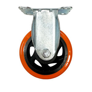 3/4/5/<span class=keywords><strong>6</strong></span> Zoll industrielle mittelschwere 75mm Rolle PVC Orange drehbare Hochleistungs-Nachlauf räder - Product Image 2