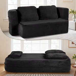 Sofá modular sin estructura de 78 pulgadas, sofá cama convertible de esponja de alta densidad - Product Image 1