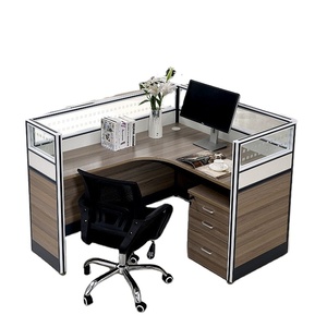 <span class=keywords><strong>Bureau</strong></span> <span class=keywords><strong>de</strong></span> Barbier Moderne en L HongQiao pour 4 Personnes avec Écran <span class=keywords><strong>de</strong></span> Travail en Fer et Porte-Cartes, Chaise d'Angle pour Barbier - Product Image 4
