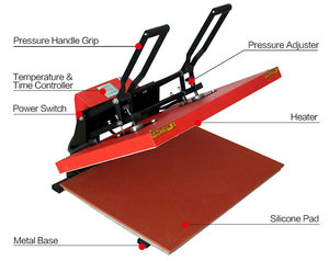 Large Manual High Pressure Heat Press Machine(60*80/60*90/60*100mm)Temperature Range 0-400℃ for Transfer