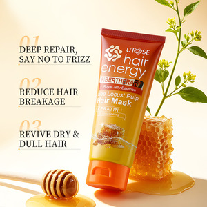 Masque capillaire UROSE Hair Energy Bee Locust Pulp avec essence de gelée royale pour une réparation profonde et un traitement des cheveux abîmés - Product Image 1