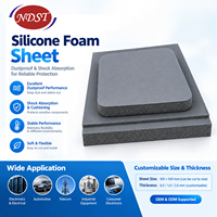 Feuille de mousse en caoutchouc silicone NDST-F500, isolation haute tension 6 kV, résistante aux hautes températures, ruban éponge à cellules fermées, montage en surface, conforme ROHS