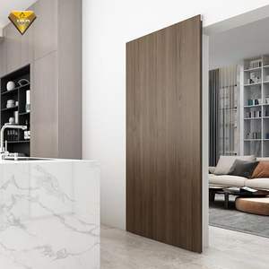 Kit de quincaillerie moderne pour porte coulissante en bois massif, étanche, style rustique, gain de place, garantie 5 ans, pour chambre à coucher - Product Image 2