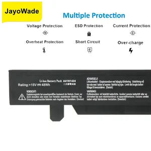 Usine A41N1424 Batterie D'ordinateur Portable pour Asus GL552 <span class=keywords><strong>GL552VW</strong></span> GL552J GL552JX ZX50JX ZX50 ZX50V ZX50J ZX50JX ZX50VW X55LM2 48WH A41N1424 - Product Image 3
