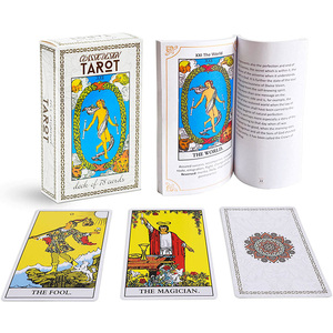 Xác minh Nhà máy miễn phí mẫu tùy chỉnh in logo truyền thống tiêu chuẩn hiện đại phù thủy Tarot thẻ sàn với sách hướng dẫn - Product Image 4