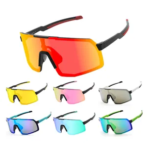 Óculos de sol com logotipo personalizado, óculos de sol masculino de beisebol mtb polarizado para homens, ciclismo, corrida
