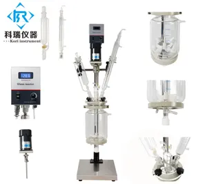 SF-2L Laboratory Benchtop glassware reactor Jacketed Reaction Vessel for chemistry