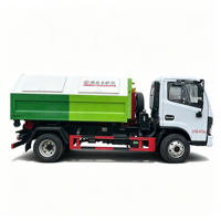 Nouveau camion benne à benne basculante Dongfeng Dolica 4x2 de 6 m³ avec commande hydraulique et benne à ordures optionnelle