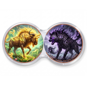 Fantasy Beast Battle <span class=keywords><strong>Angel</strong></span> 1 oz .999 Feinkupfer Moderne Antike Bullion-Münze Hellbullen vs. Dunkle Hyäne Sammlerstück Challenge Neu - Product Image 1