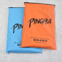 Sac d'emballage en plastique transparent personnalisé pour vêtements, sac à fermeture éclair givré avec logo, sac à fermeture éclair