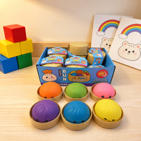 Jouet Squishy en forme de boulette - Adorable et amusant, avec visage émotionnel, pour le soulagement sensoriel et la relaxation