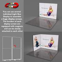 Boîte à lumière pliable sans cadre, éclairée sur mesure, portable, en tissu tendu, avec écran LED pour stand d'événements en extérieur et en intérieur