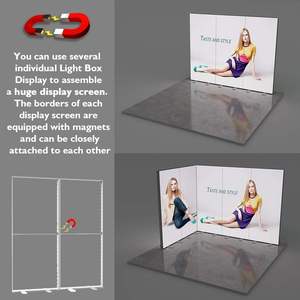 Boîte à lumière pliable sans cadre, éclairée sur mesure, portable, en tissu tendu, avec écran LED pour stand d'événements en extérieur et en intérieur - Product Image 3