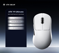 Mouse Gaming Nirkabel ATK Dragonfly Y9 Ergonomis untuk Tangan Kanan, Optik Dual-mode dengan Dual 8K dan Daya Tahan Baterai yang Dikembangkan Sendiri