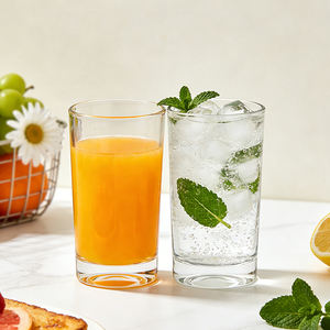 Gobelets en verre épais de 200 ml, forme droite moderne, pour crème glacée, verres à boire - Product Image 4