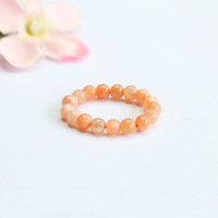 Aiyu Vente en gros Anneau élastique simple tressé en améthyste naturelle et agate Live S5082601