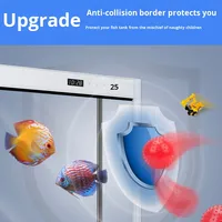 Aquarium sur pied de luxe en alliage d'aluminium pour poissons rouges, verre trempé – Petite/grande taille, design moderne intelligent, sans changement d'eau