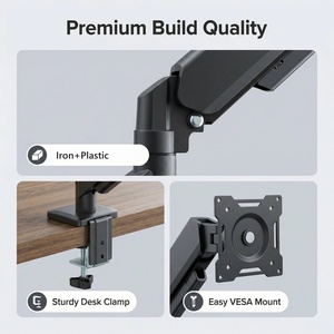 Soporte <span class=keywords><strong>de</strong></span> Monitor Negro con Diseño Ergonómico, Soporte para Monitor <span class=keywords><strong>de</strong></span> Computadora, Soporte <span class=keywords><strong>de</strong></span> Altura Ajustable - Product Image 3
