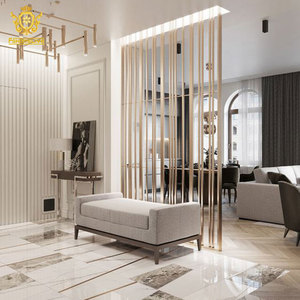 Golden <strong>Leaf</strong> Luxury Hotel Laser Cut <strong>Screens</strong> Room Divider Metal <strong>Screen</strong> - Product Image 4