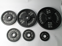 Ensemble de plaques de poids en fonte pour fitness, 50 mm, norme LBS, plaques bumper pour haltères de gym et musculation
