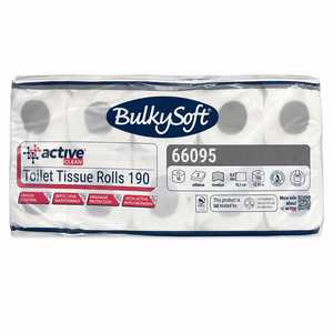 Rotoli di Carta Igienica BulkySoft 190 Fogli 2 Veli in Cellulosa Active Clean - Product Image 1
