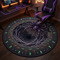 Tapis de chaise de jeu pour Halloween, grand tapis de sol pour chaise de jeu avec support en caoutchouc