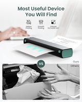 Imprimante thermique portable sans fil Phomemo M08F A4 Mini pour étiquettes, photos, autocollants de téléphone portable, imprimante mobile pour petite entreprise