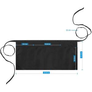 Logo personalizzato mezzo personalizzato in Nylon poliestere grembiule in vita <span class=keywords><strong>per</strong></span> gli uomini delle donne cucina barbecue Grill Chef insegnante pulizia pittura occasioni - Product Image 6