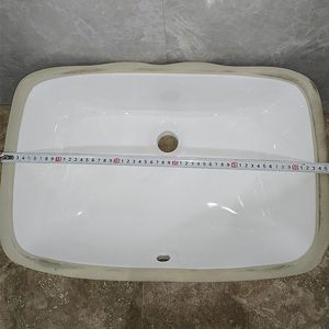 Fabriqué en Chine Prix bon marché Salle de bains européenne <span class=keywords><strong>sous</strong></span> le lavabo évier rectangulaire en céramique <span class=keywords><strong>sous</strong></span> le lavabo - Product Image 3