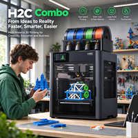 Printer 3D EU/UK Bambo H2C Combo Tidak Terkunci Sepenuhnya, Kecepatan Pencetakan Dapat Diatur, Printer Tertutup
