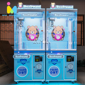 Juguete de peluche catcher máquina de garra azul con aceptador de billetes juego de arcade Premio muñeca Grabber moneda empujador garra grúa máquina