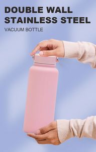 Outdoor Water Bottle Stainless Steel Vacuum Flask Inner Ceramic Insulated Sports Bottle with Suction Tube <b>Brush</b> - Product Image 4