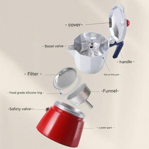 Tùy chỉnh Moka nồi, Stovetop Espresso <span class=keywords><strong>Maker</strong></span> Mini Ý cà phê <span class=keywords><strong>maker</strong></span>, Hướng dẫn sử dụng Cuban cà phê percolator Máy pha cà phê 1/3/6 ly - Product Image 3