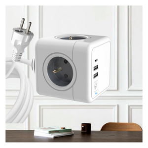 France Hot Selling Extension 1.5 m Cable Desktop Outlets with <b>Switch</b> 2 <b>USB</b> a 1 TYPE C Power Cube Socket with <b>Usb</b> Port - Product Image 5