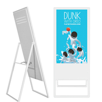 Afficheur numérique mobile de 43 pouces, panneau publicitaire LCD pour vitrine de magasin, affiche électronique portable