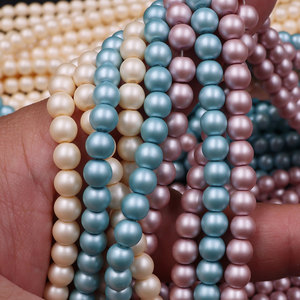 Perles de perles givrées mates spéciales en verre de forme ronde de 6mm pour la fabrication de colliers de bijoux à bricoler soi-même - Product Image 3