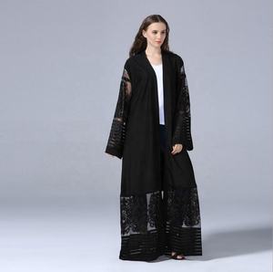 Bata hueca de encaje para adultos, musulmana, turca, Abaya de dubái - Product Image 1