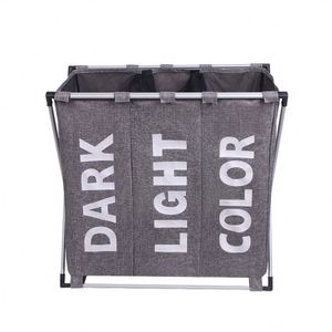 Cesto de Ropa Sucia de 3 Niveles Amzn con Marco de Aluminio, Bolsa Resistente para Ropa Sucia, para Baño, Dormitorio, Hogar - Product Image 3