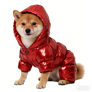 Chaquetas de Invierno para Perros, de Color Sólido, con Cuello Alto, Acolchadas, Ecológicas, de Poliéster - Product Image 3