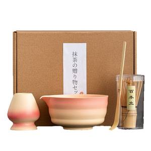 Geling 2025 vendita calda ceramica Chawan Matcha ciotola con colore sfumato miglior prezzo bambù Matcha frusta Set con scatola - Product Image 5