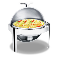 Plat de service rond de luxe pour buffet de restaurant, chauffe-plats pour grill japonais