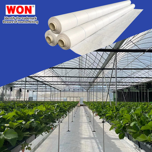 Rollos de Láminas de Plástico de Polietileno Blanco WON para Piso de Invernadero, Cubierta de Suelo Tejida, Tela Repelente de Hierba Negra con Protección UV para Interiores - Product Image 1
