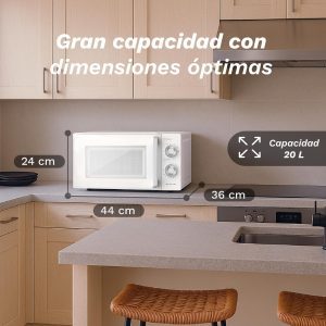 Forno a Microonde Grunkel 20L con Grill 700W Bianco - Product Image 2