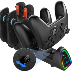 Base de Carga Universal 9 en 1 para <span class=keywords><strong>Nintendo</strong></span> Switch <span class=keywords><strong>2</strong></span> / Switch <span class=keywords><strong>Pro</strong></span>, Estación de Carga para Controladores, Soporte de Almacenamiento, Accesorios para Juegos - Product Image 4