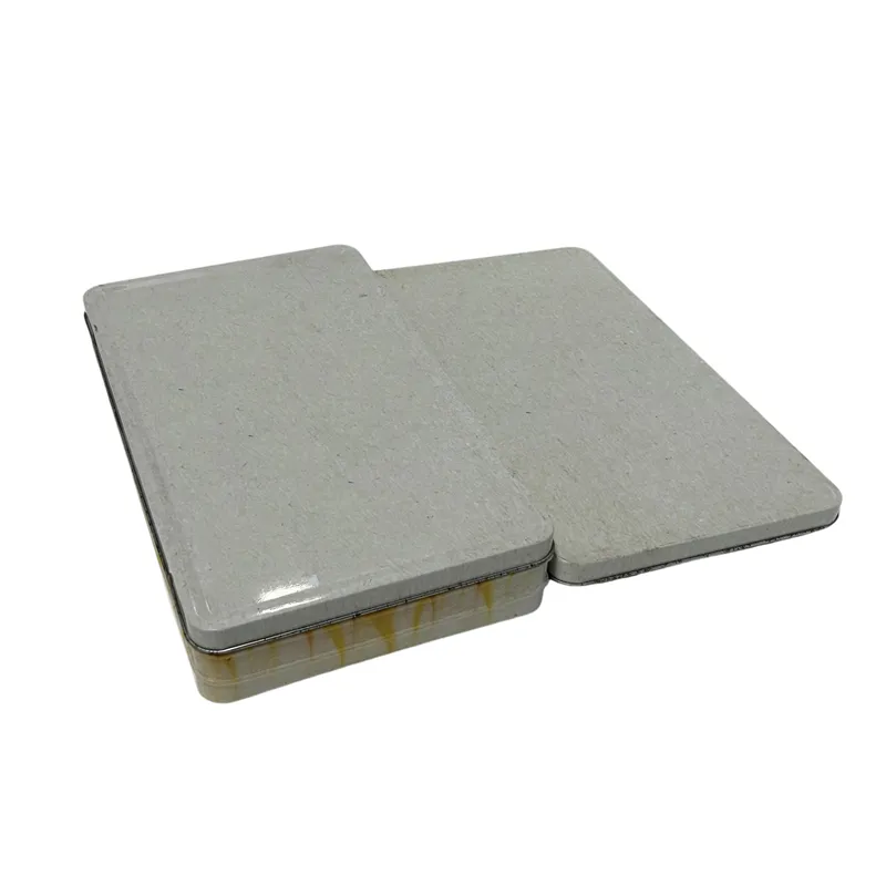 Boîte en métal personnalisée avec couche de vidange Boîte d'emballage pour savon Boîte en fer-blanc Boîte carrée en aluminium pour savon de voyage avec trou