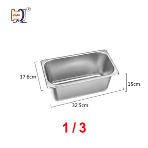 Hotel Restaurant Supplie Stainless Steel All Size1/1 1/2 1/3 1/4 1/6 1/9 Food Standard Gastronorm Containers GN Pan