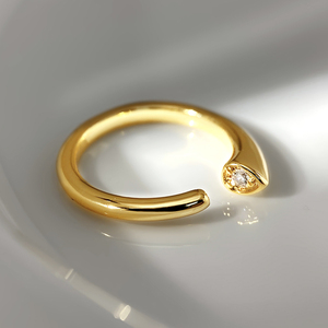 Fashion Rings Jewlery Trendy 18K Gold Plated Bling Zircon Trendy Hand Cuff Rings for Women Gift - Product Image 4