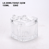 Pot à bonbons en verre avec couvercle, bol à bonbons décoratif, pot de rangement recouvert de cristal