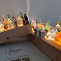 Base d'artisanat en bois massif bois de hêtre led câble usb Rectangle fente en bois hêtre support de veilleuse USB télécommande tactile LED Base